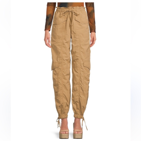 Gianni Bini Natasha Nylon Parachute Pull On Cargo Pants Size 4 - Picture 1 of 10